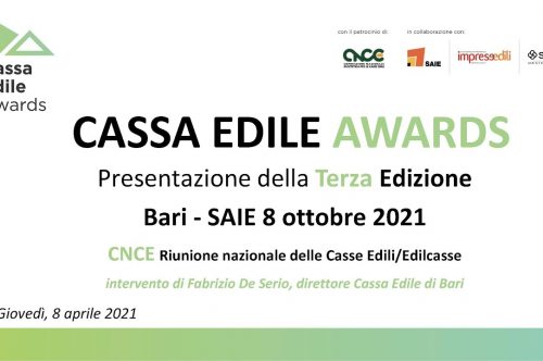 Cassa Edile Awards 2021 – Al Saie di Bari le premiazioni