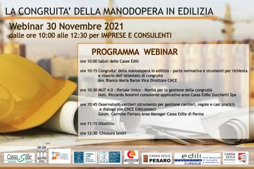 Congruità: on line le slide e gli interventi sugli aspetti normativi e operativi