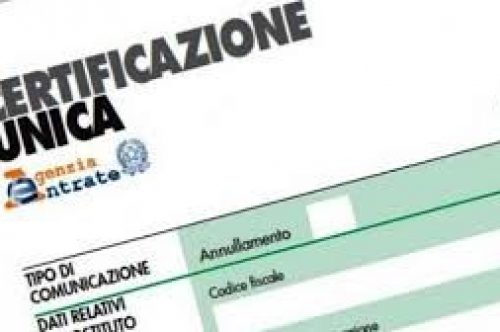 On Line le Certificazioni Uniche Redditi 2022